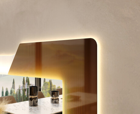 Vertical Designer Backlit LED Mirror - Retro #2