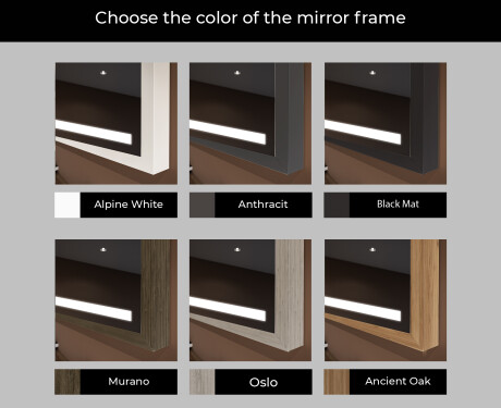 Rectangular Bathroom Mirror With LED Light FrameLine L09 #2