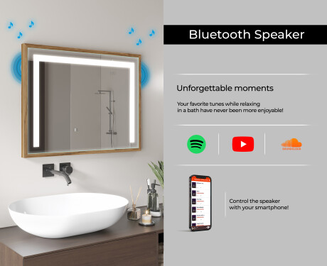 Rectangular Bathroom Mirror With LED Light FrameLine L11 #11