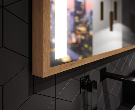 Rectangular Bathroom Mirror With LED Light FrameLine L11 #3