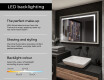 Rectangular Bathroom Mirror With LED Light FrameLine L11 #4