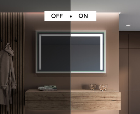 Rectangular Bathroom Mirror With LED Light FrameLine L11 #5