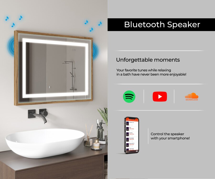 Bluetooth bathroom mirror shop costco