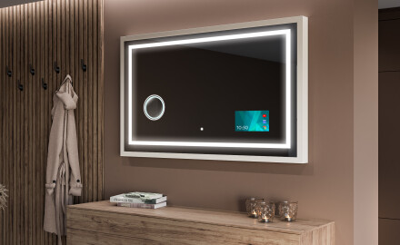 Rectangular Bathroom Mirror With LED Light FrameLine L15