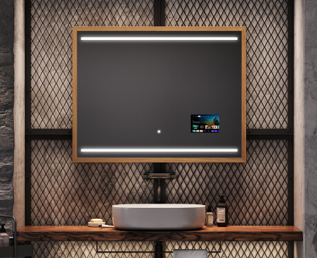 Rectangular Bathroom Mirror With LED Light FrameLine L23