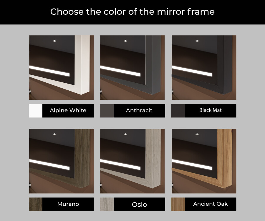 Profile light deals mirror
