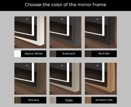 Rectangular Bathroom Mirror With LED Light FrameLine L61 #2