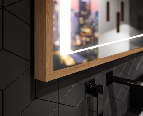 Rectangular Bathroom Mirror With LED Light FrameLine L61 #3