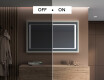 Rectangular Bathroom Mirror With LED Light FrameLine L61 #5