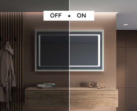 Rectangular Bathroom Mirror With LED Light FrameLine L61 #5