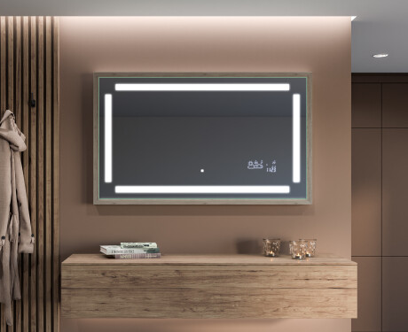 Rectangular Bathroom Mirror With LED Light FrameLine L124 #12