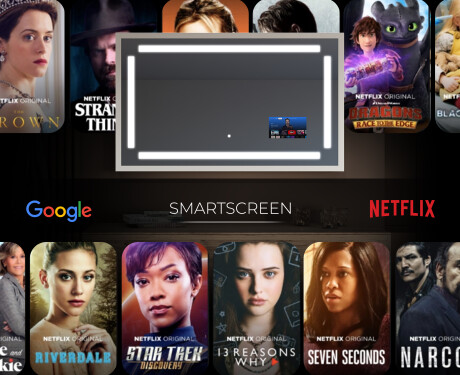 Rectangular Bathroom Mirror With LED Light FrameLine L124 #6