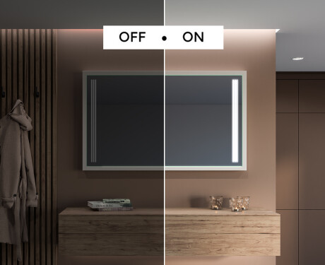 Rectangular Bathroom Mirror With LED Light FrameLine L131 #5