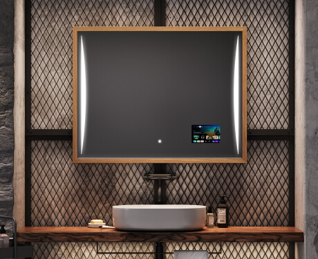 Rectangular Bathroom Mirror With LED Light FrameLine L135