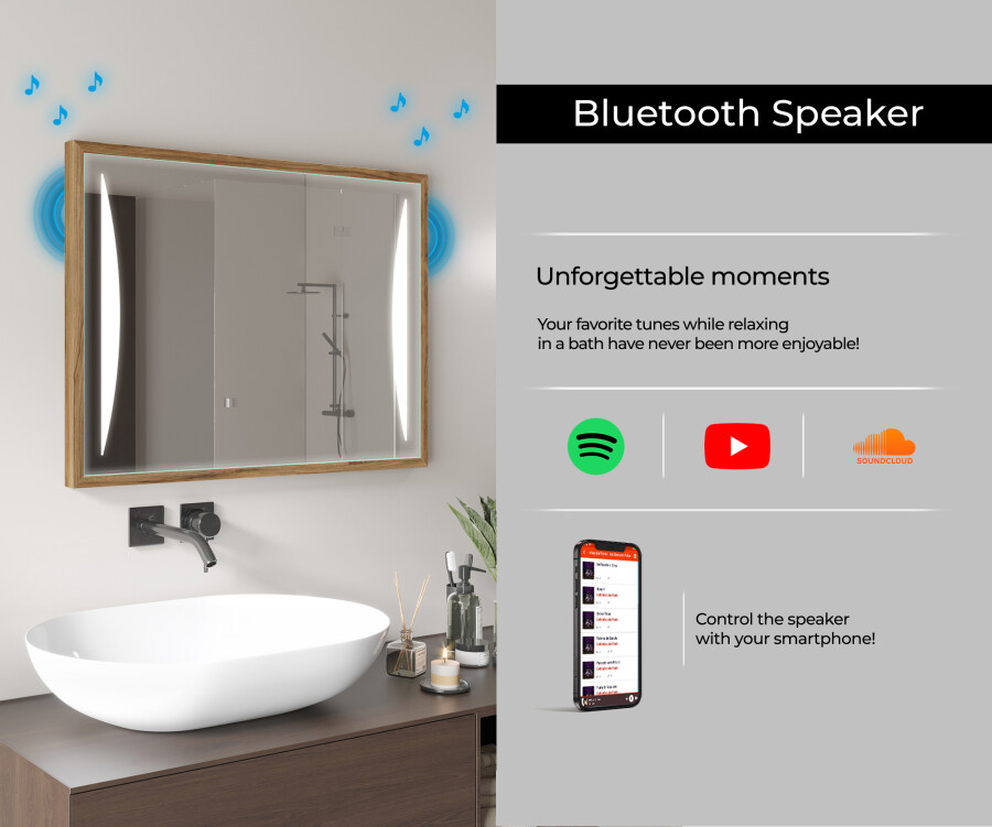 Touch light bathroom mirror on sale