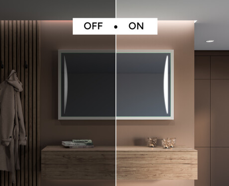 Rectangular Bathroom Mirror With LED Light FrameLine L135 #5