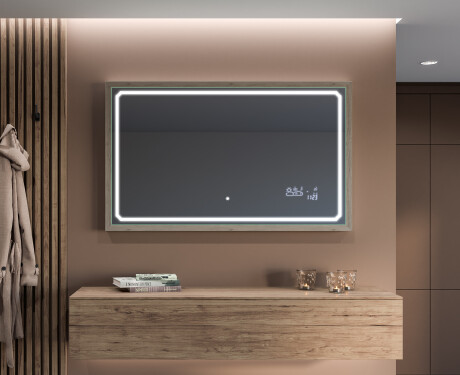 Rectangular Bathroom Mirror With LED Light FrameLine L137 #12