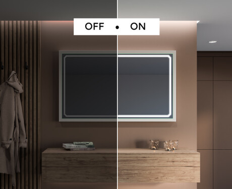 Rectangular Bathroom Mirror With LED Light FrameLine L137 #5
