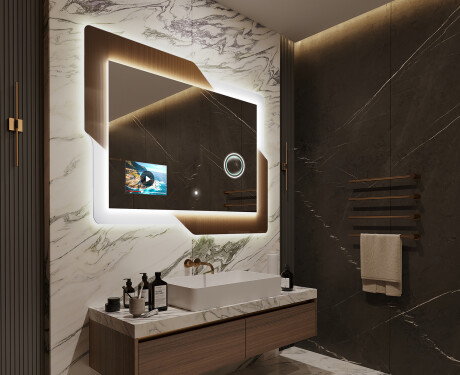 Designer Backlit LED Bathroom Mirror - Retro #12