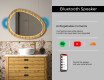 Irregular mirror in an oak frame with LED lighting #7