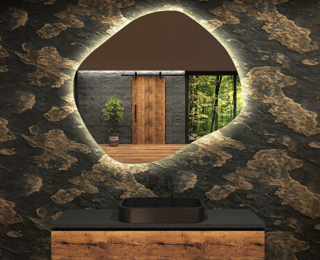 Irregular Mirror LED Lighted decorative design R221 #12