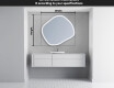 Irregular Mirror LED Lighted decorative design R222 #4