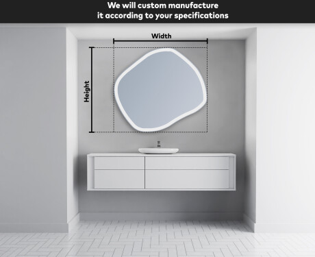 Irregular Mirror LED Lighted decorative design R222 #4