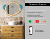 Decorative mirror in an oak frame with LED lighting #7