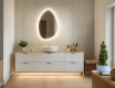 Irregular‑shaped mirror with lighting, 64×94 cm, dual color, touch switch, heating mat
