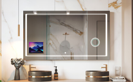 Smart LED Bathroom Mirror with Displine Apple L61 Frame