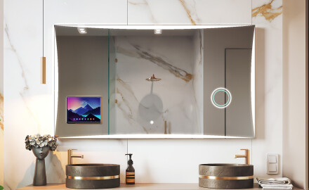 Rectangular Smart LED Apple Mirror with Displine L77 Frame