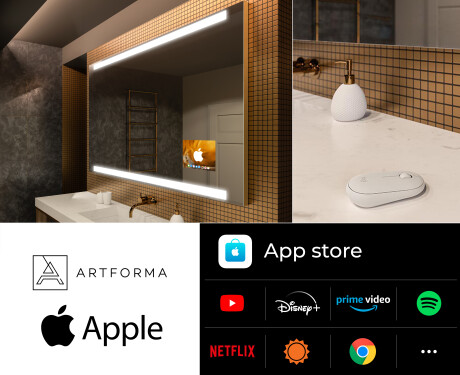 LED Lighted Mirror with SMART Apple Screen L47 #2