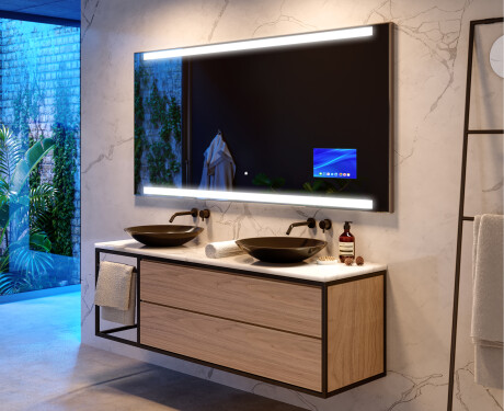 LED Lighted Mirror with SMART Apple Screen L47 #9