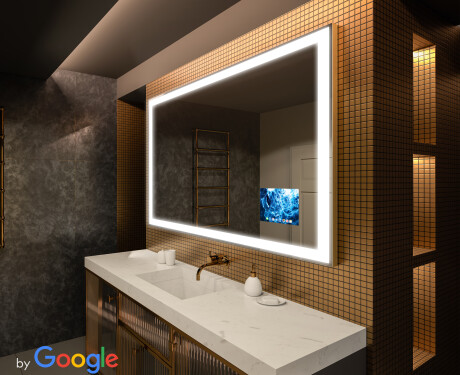 Designer Backlit LED Bathroom Smart Mirror L01 Google Series