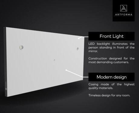 Designer Backlit LED Bathroom Smart Mirror L01 Google Series #5