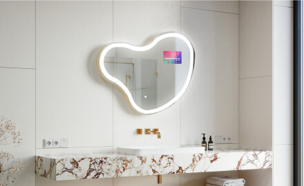 SMART Irregular Bathroom Mirror LED N222 Google