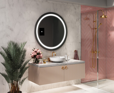 SMART Round Bathroom Mirror LED  L33 Apple #11