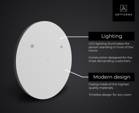 SMART Round Bathroom Mirror LED L156 Samsung #2