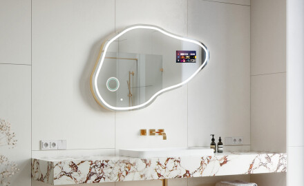 SMART Irregular Bathroom Mirror LED P223 Google