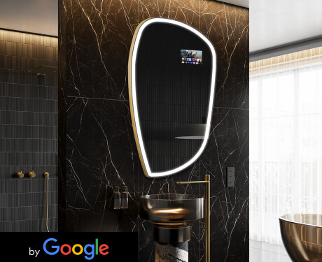 LED Illuminated Irregular Mirorr SMART I222 Google