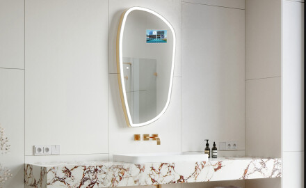 LED Illuminated Irregular Mirorr SMART I222 Google