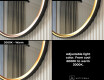 Round mirror in a metal frame with LED lighting #3