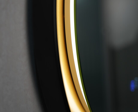 Round mirror in a metal frame with LED lighting #6