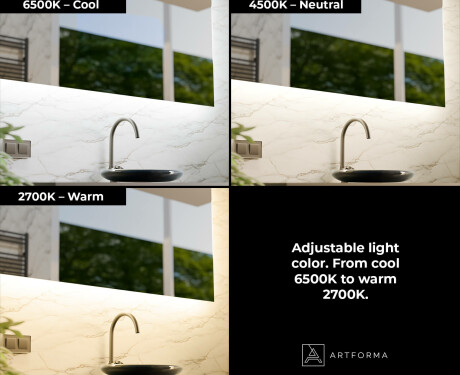 Smart Rounded LED Bathroom Mirror SmartScreen 21.5” #4