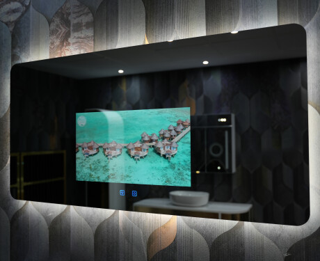 Smart Rounded LED Bathroom Mirror SmartScreen 21.5” #6