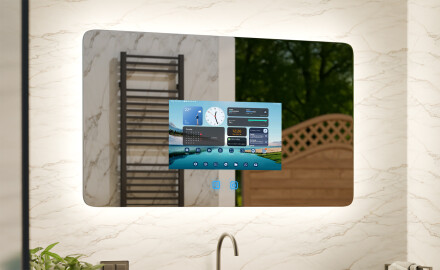 Smart Rounded LED Bathroom Mirror SmartScreen 21.5”