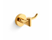 CLASSIC – Double towel hook / glossy gold