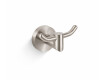 CLASSIC – Double towel hook / brushed steel