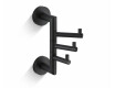 CLASSIC – Towel hook / triple swivel / matt black