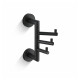 CLASSIC – Towel hook / triple swivel / matt black #1